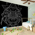 Black And White Cancer Sign Print Wall Sticker