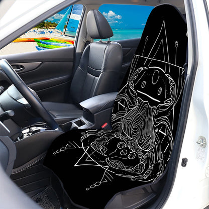 Black And White Cancer Sign Print Waterproof Car Seat Cover