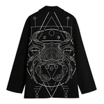 Black And White Cancer Sign Print Women's Blazer