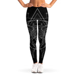 Black And White Cancer Sign Print Women's Leggings