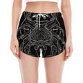 Black And White Cancer Sign Print Women's Split Running Shorts