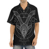 Black And White Capricorn Sign Print Aloha Shirt