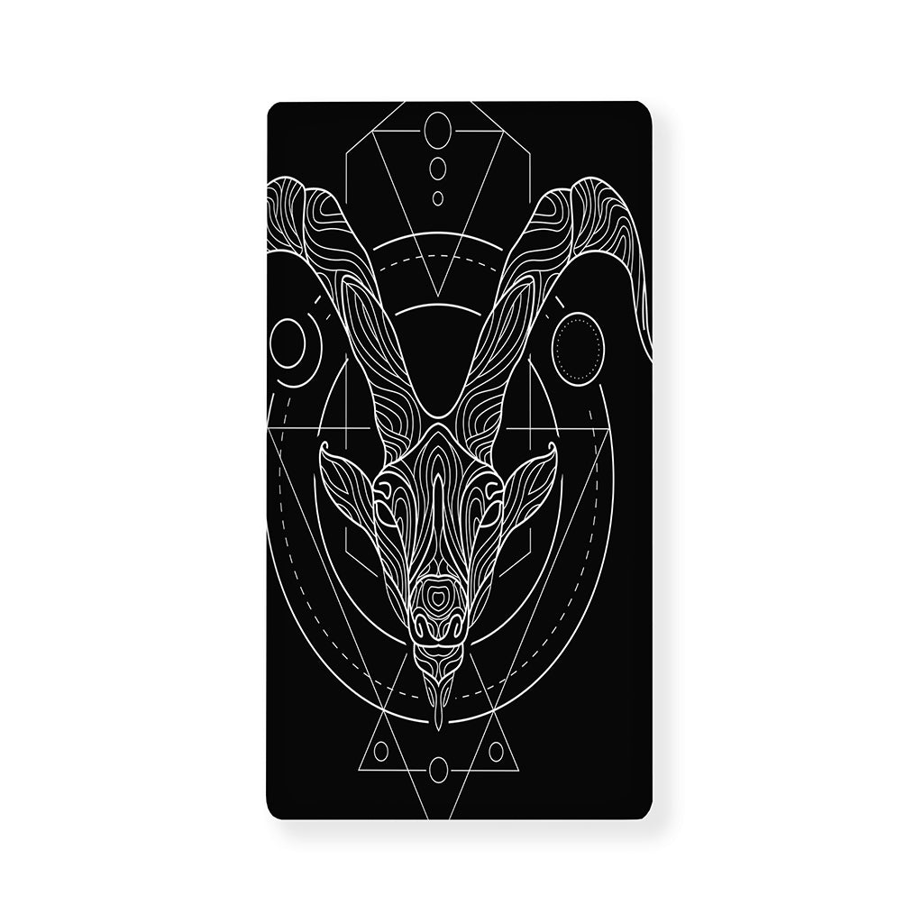 Black And White Capricorn Sign Print Baby Crib Sheet
