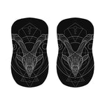 Black And White Capricorn Sign Print Bar Stool Covers