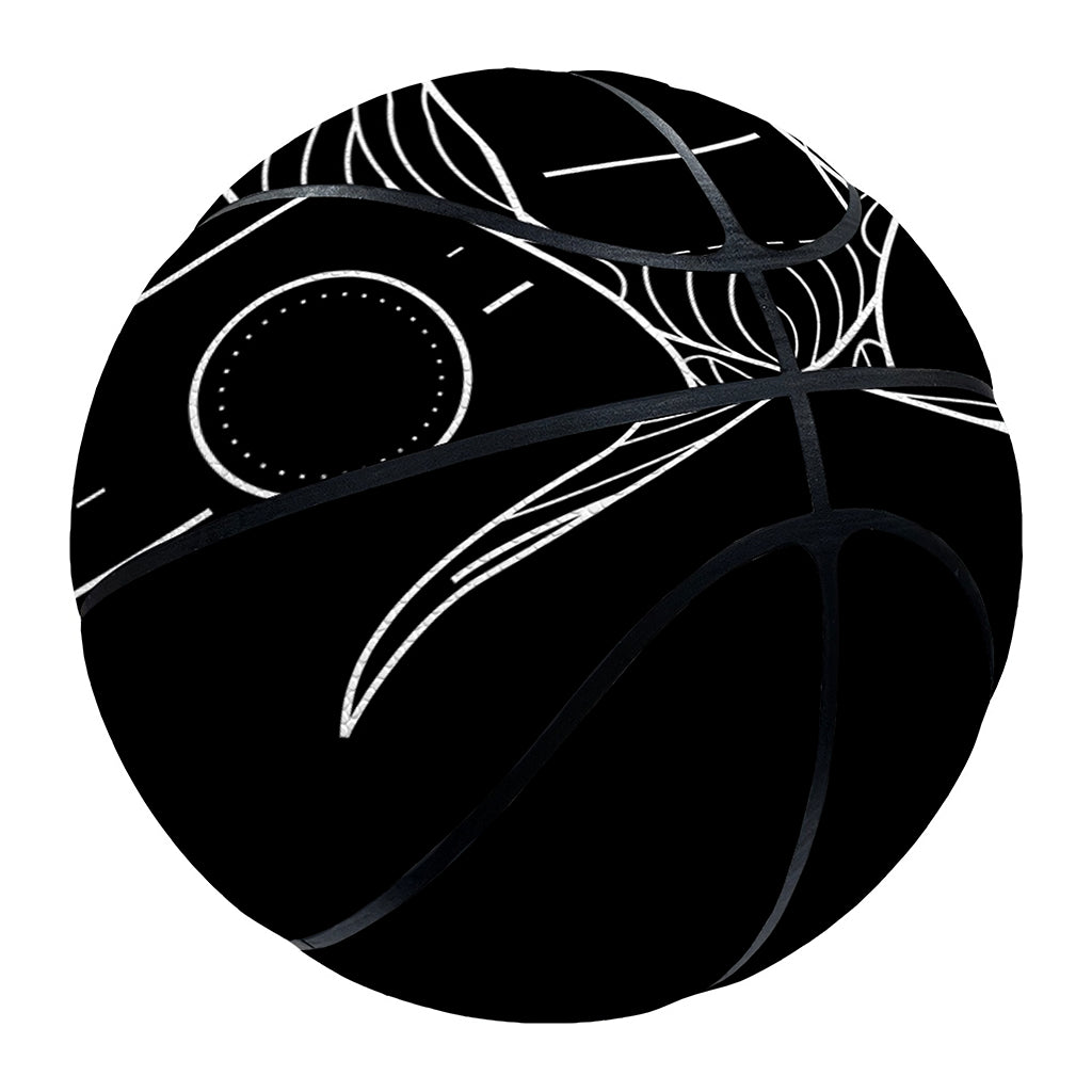 Black And White Capricorn Sign Print Basketball
