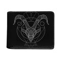 Black And White Capricorn Sign Print Bifold Wallet