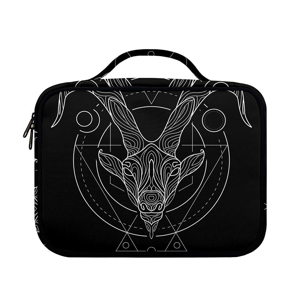 Black And White Capricorn Sign Print Briefcase Bible Bag