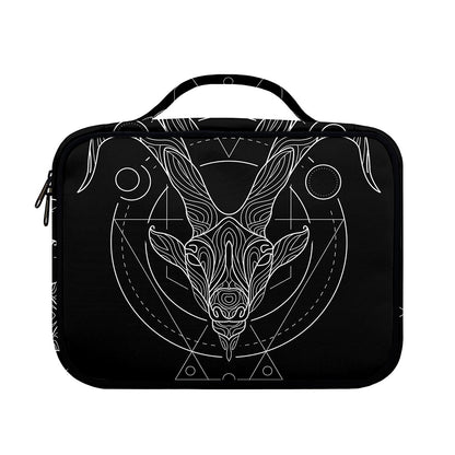 Black And White Capricorn Sign Print Briefcase Bible Bag