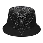 Black And White Capricorn Sign Print Bucket Hat