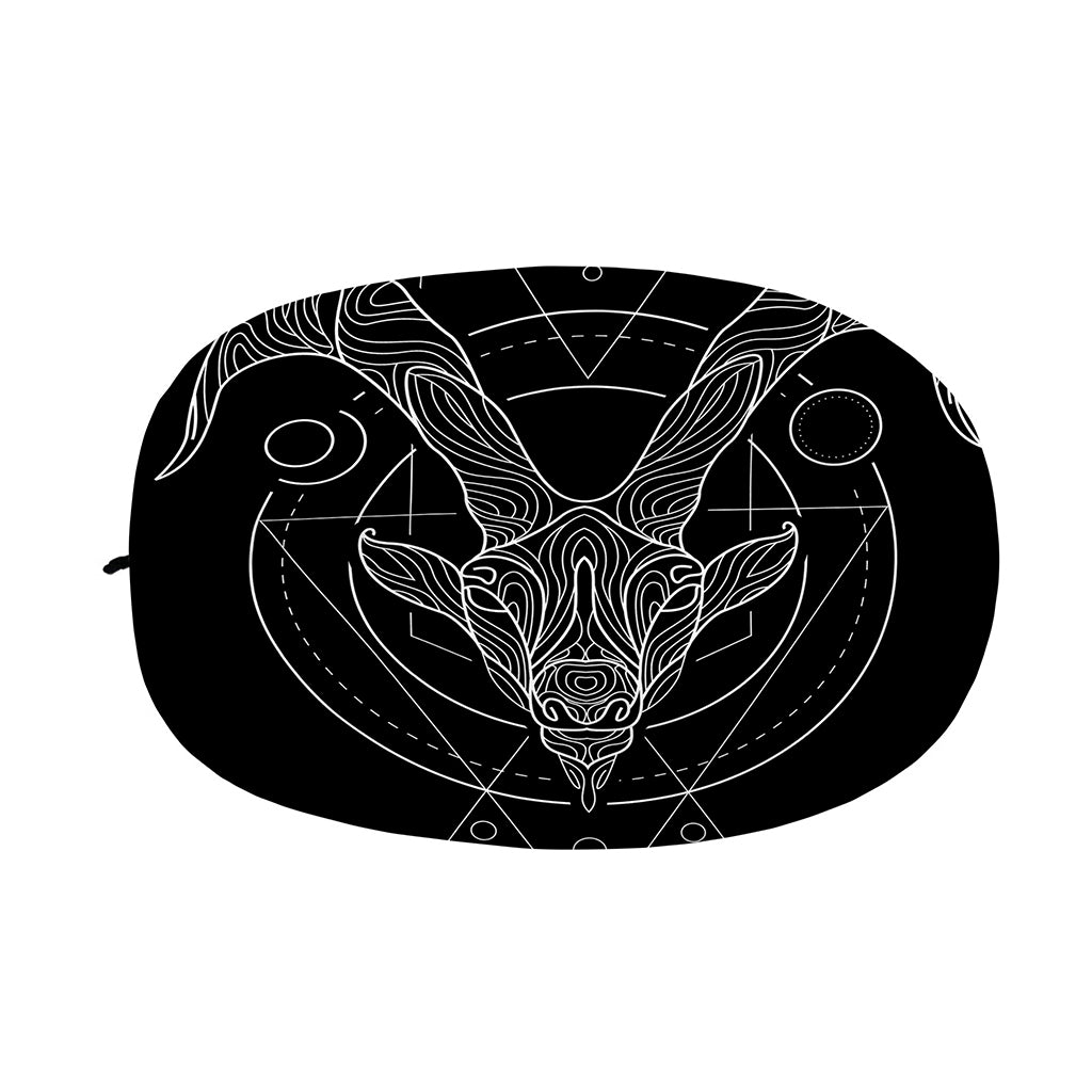 Black And White Capricorn Sign Print Car Side Mirror Covers