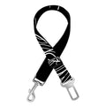 Black And White Capricorn Sign Print Dog Seat Belt