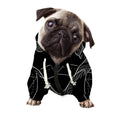 Black And White Capricorn Sign Print Dog Zip Up Hoodie