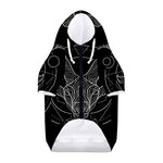 Black And White Capricorn Sign Print Dog Zip Up Hoodie