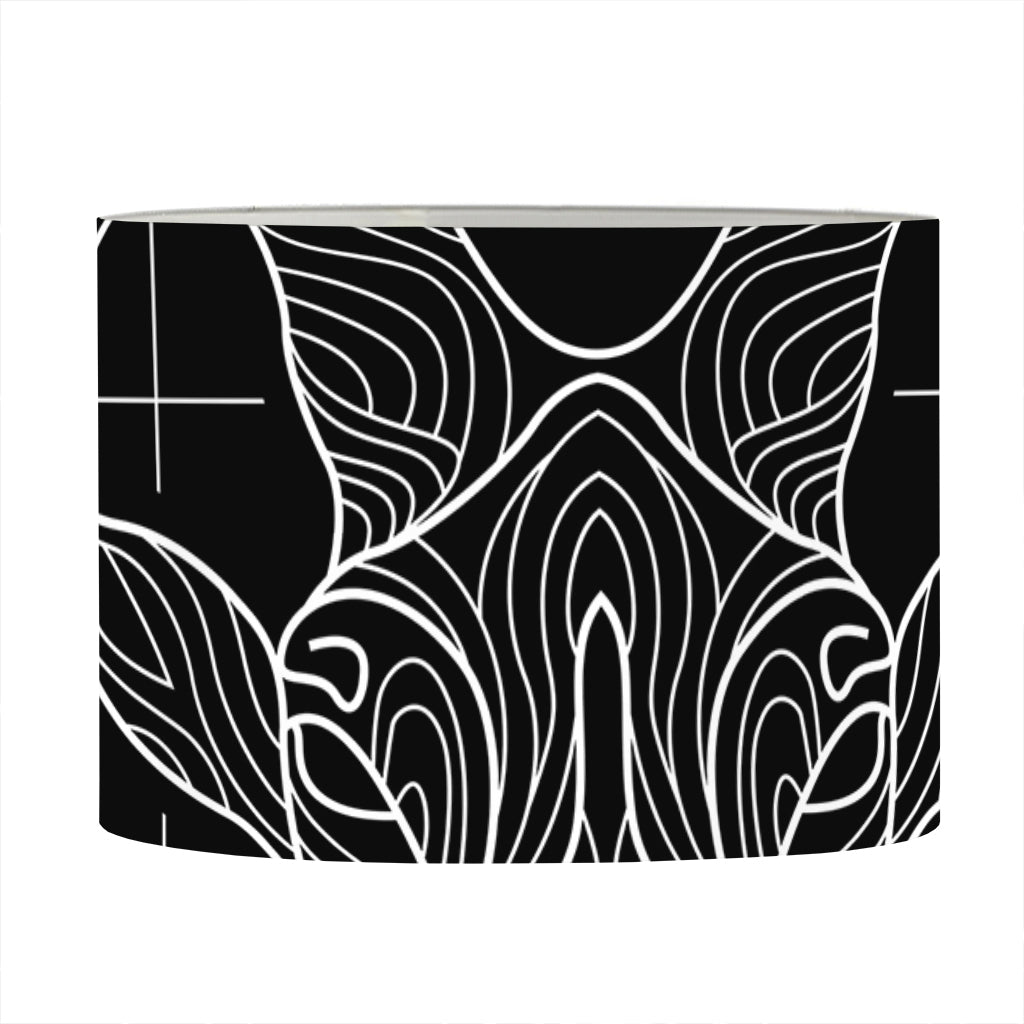 Black And White Capricorn Sign Print Drum Lamp Shade