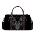 Black And White Capricorn Sign Print Duffel Bag
