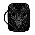 Black And White Capricorn Sign Print Front Pocket Bible Bag