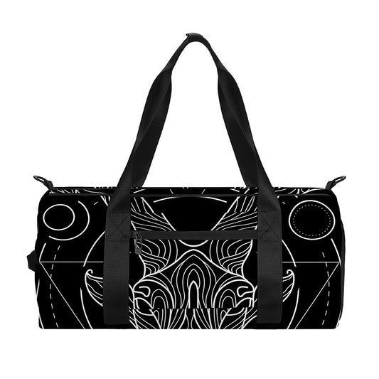 Black And White Capricorn Sign Print Gym Bag