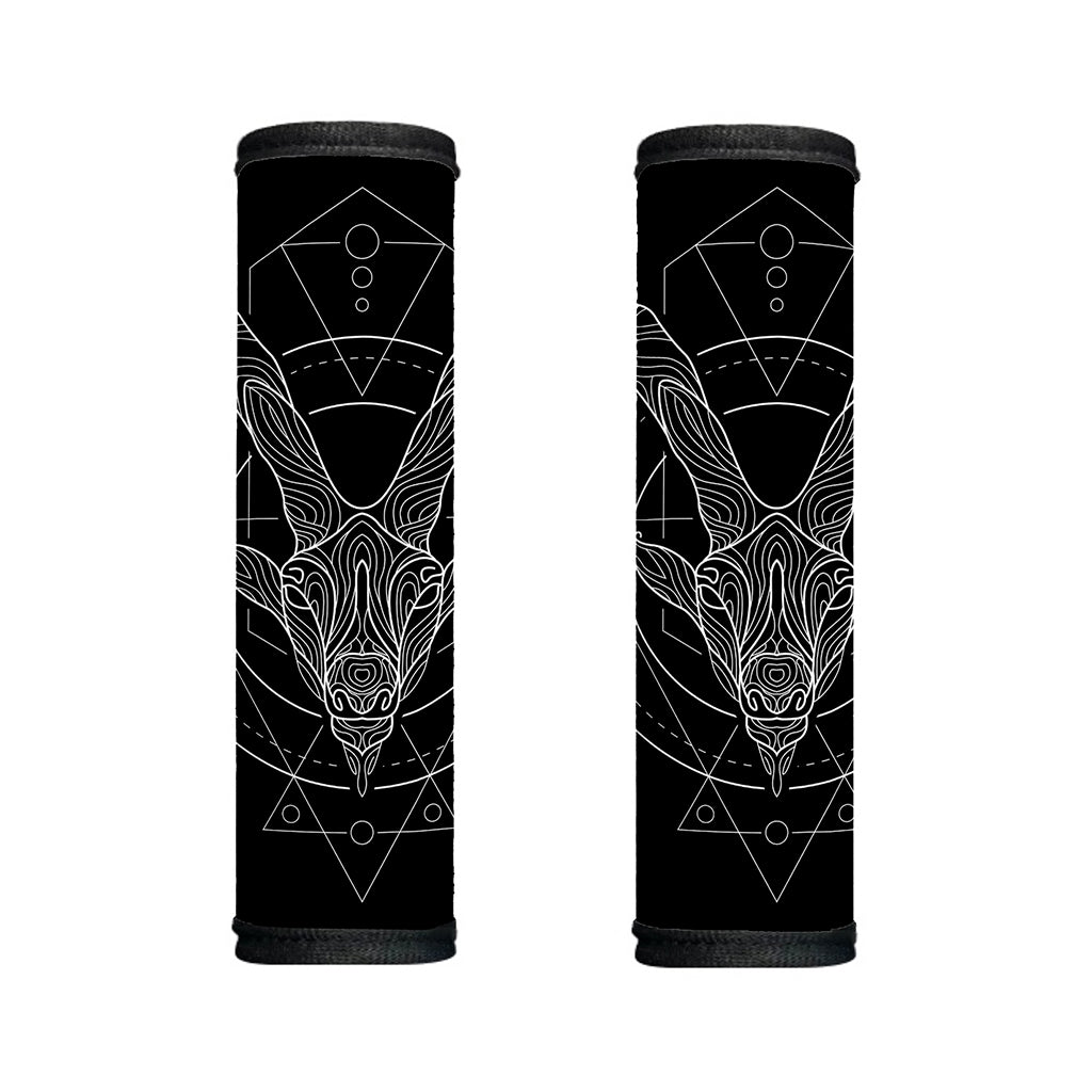 Black And White Capricorn Sign Print Handle Covers
