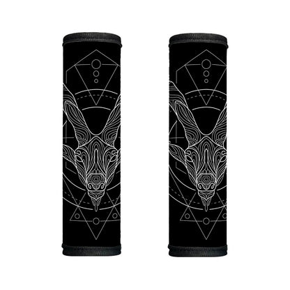 Black And White Capricorn Sign Print Handle Covers