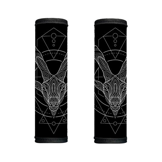 Black And White Capricorn Sign Print Handle Covers