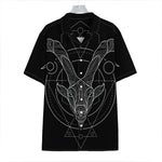 Black And White Capricorn Sign Print Hawaiian Shirt