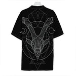 Black And White Capricorn Sign Print Hawaiian Shirt