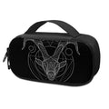 Black And White Capricorn Sign Print Portable Cooler Travel Case