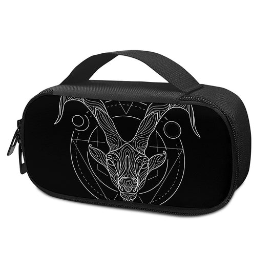 Black And White Capricorn Sign Print Insulin Cooler Travel Case