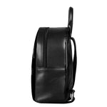 Black And White Capricorn Sign Print Leather Backpack