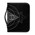 Black And White Capricorn Sign Print Leather Bible Cover
