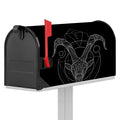 Black And White Capricorn Sign Print Mailbox Cover