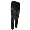 Black And White Capricorn Sign Print Men's Compression Pants