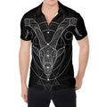 Black And White Capricorn Sign Print Men's Shirt
