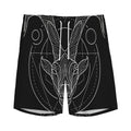Black And White Capricorn Sign Print Men's Athletic Shorts