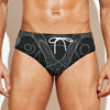 Black And White Capricorn Sign Print Men's Swim Briefs