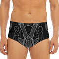 Black And White Capricorn Sign Print Men's Triangle Swim Briefs