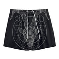 Black And White Capricorn Sign Print Mesh Shorts