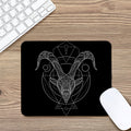 Black And White Capricorn Sign Print Mouse Pad