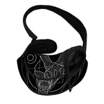 Black And White Capricorn Sign Print Pet Sling Carrier