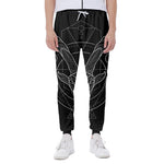 Black And White Capricorn Sign Print Scuba Joggers