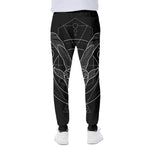 Black And White Capricorn Sign Print Scuba Joggers