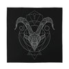 Black And White Capricorn Sign Print Silk Bandana