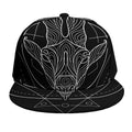 Black And White Capricorn Sign Print Snapback Cap