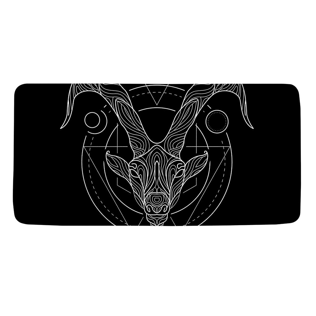 Black And White Capricorn Sign Print Towel