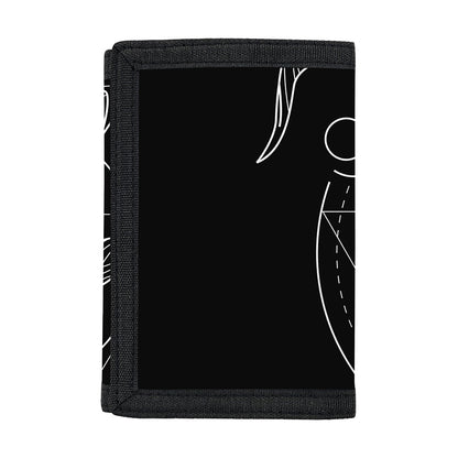 Black And White Capricorn Sign Print Trifold Wallet
