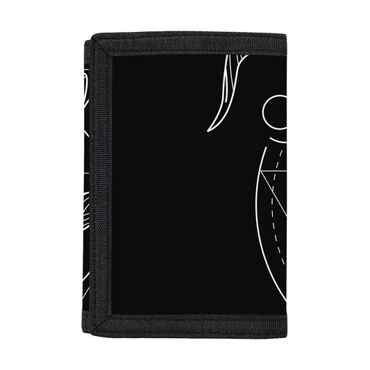 Black And White Capricorn Sign Print Trifold Wallet