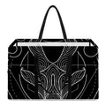 Black And White Capricorn Sign Print Utility Tote Bag