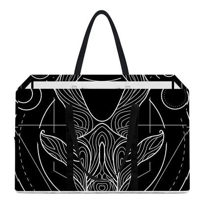 Black And White Capricorn Sign Print Utility Tote Bag