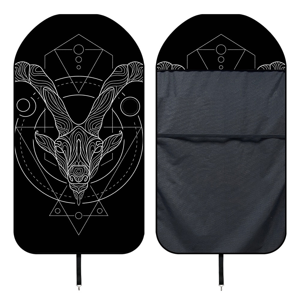 Black And White Capricorn Sign Print Waterproof Car Seat Cover