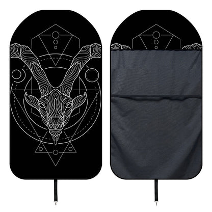 Black And White Capricorn Sign Print Waterproof Car Seat Cover
